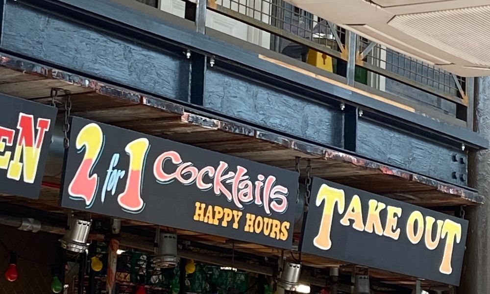 Turtle Bay cocktails sign