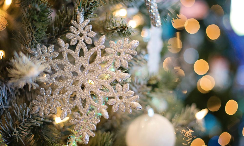 snowflake on a tree